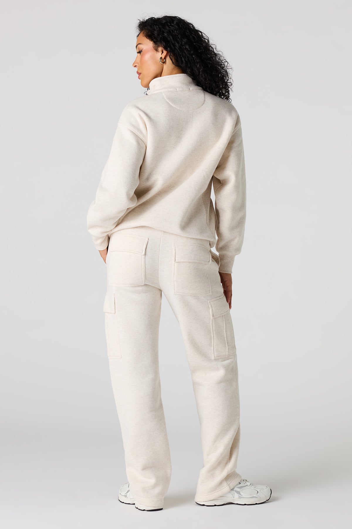 Alt View 3. Premium Fleece Grande Cargo Sweatpant - Oatmeal