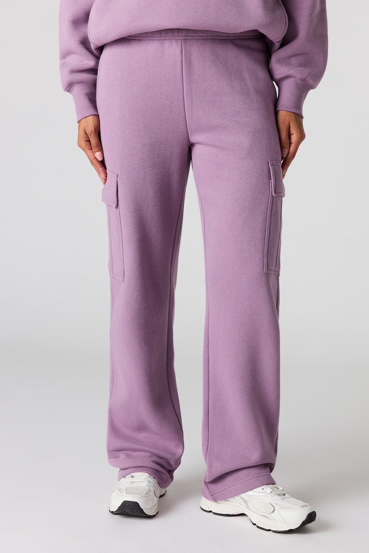 Alt View 2. Premium Fleece Grande Cargo Sweatpant - Purple