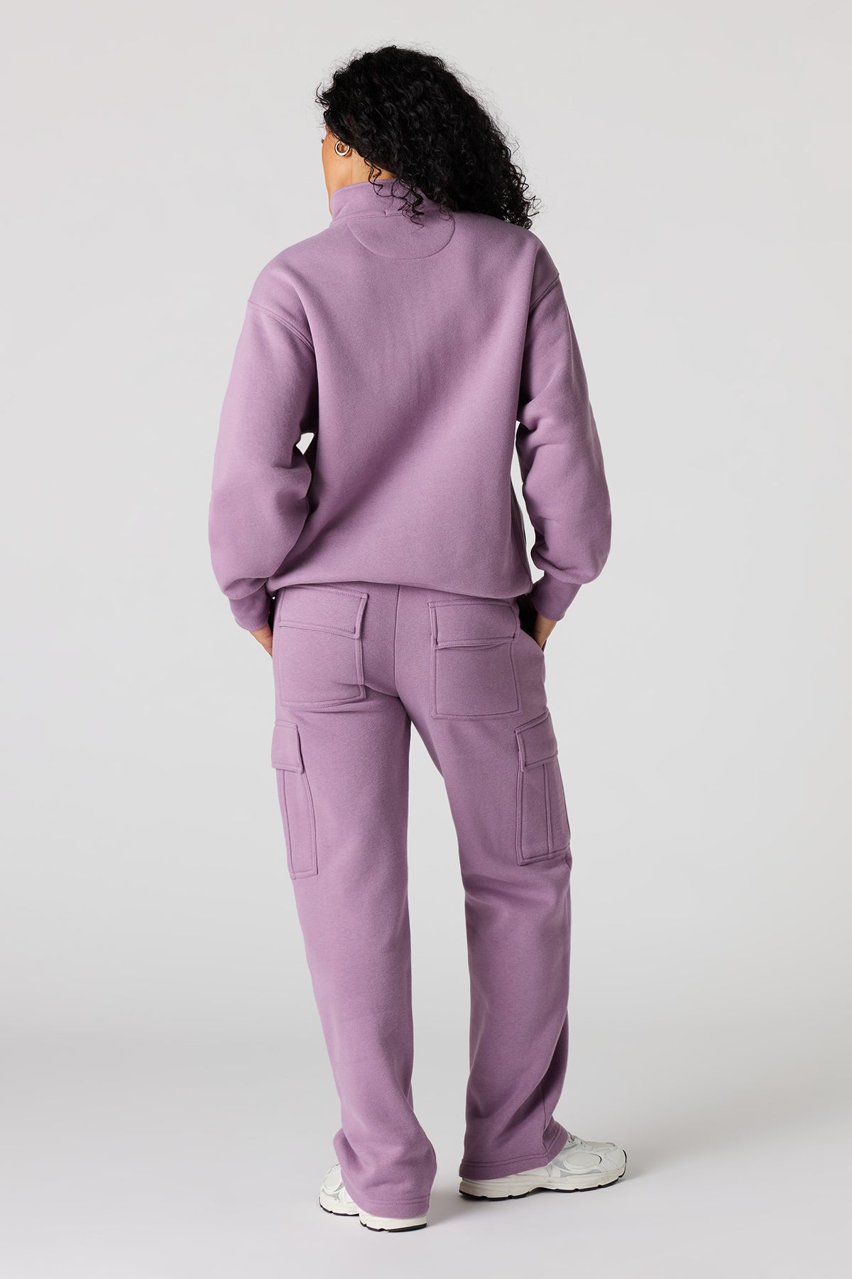 Alt View 3. Premium Fleece Grande Cargo Sweatpant - Purple