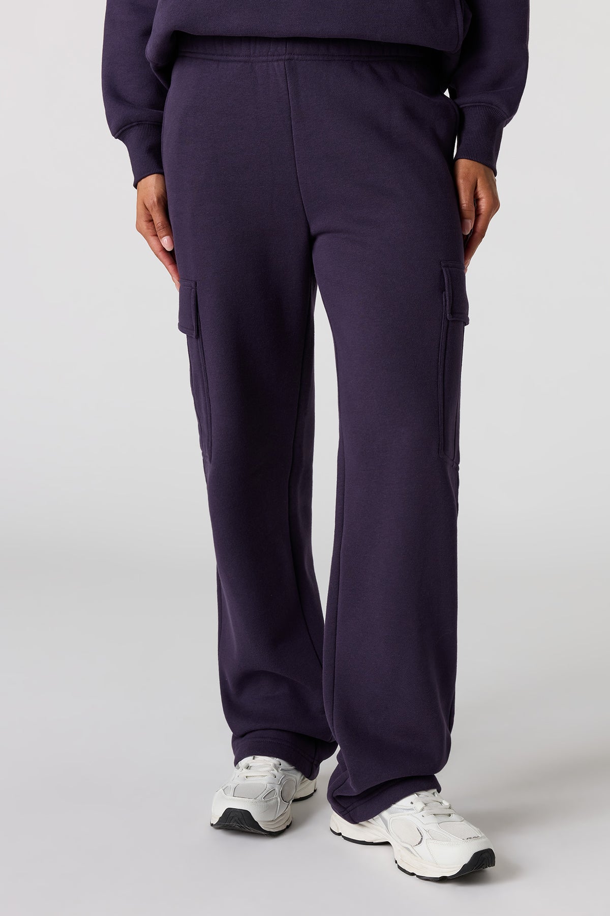 Alt View 2. Premium Fleece Grande Cargo Sweatpant - Plum