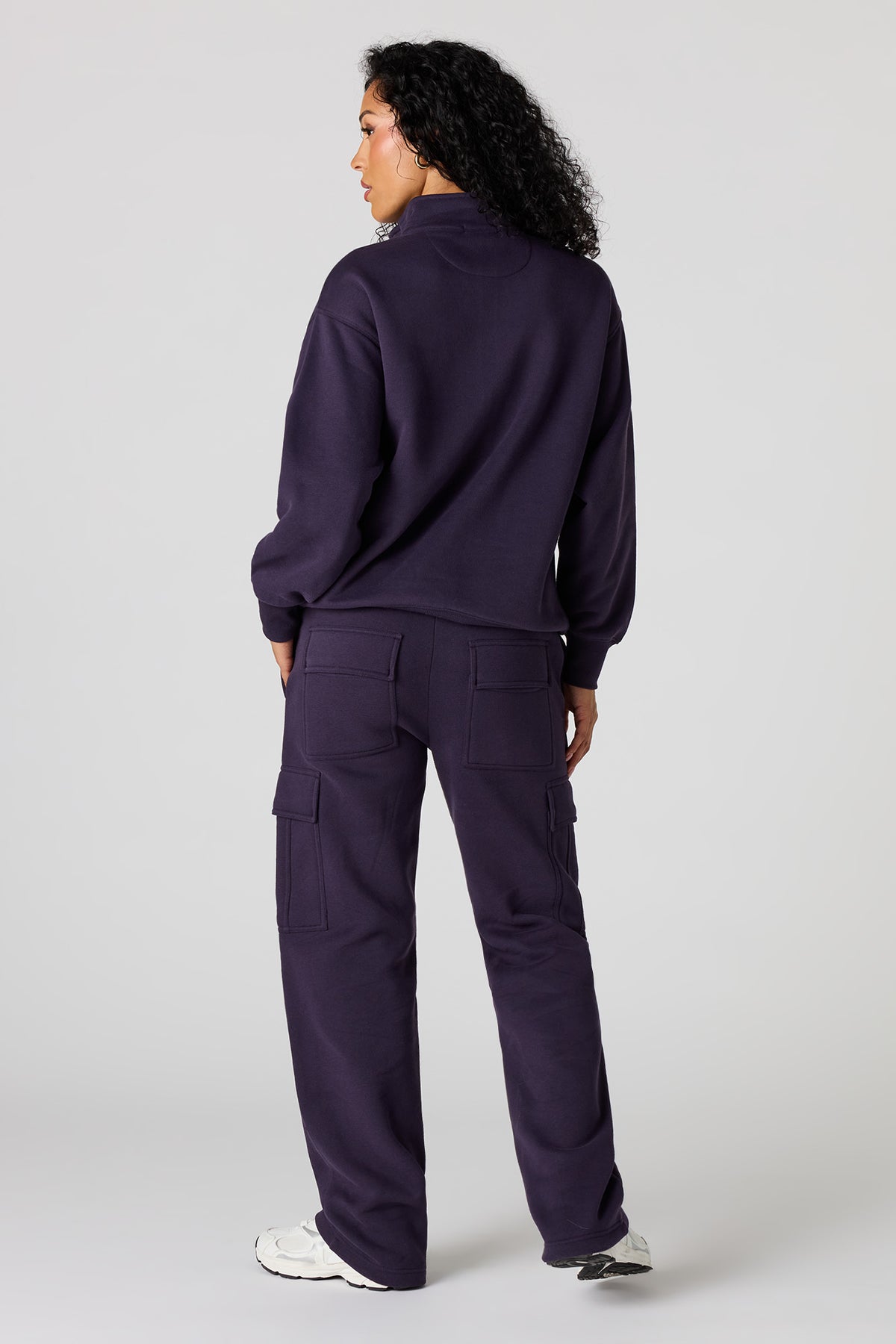 Alt View 3. Premium Fleece Grande Cargo Sweatpant - Plum