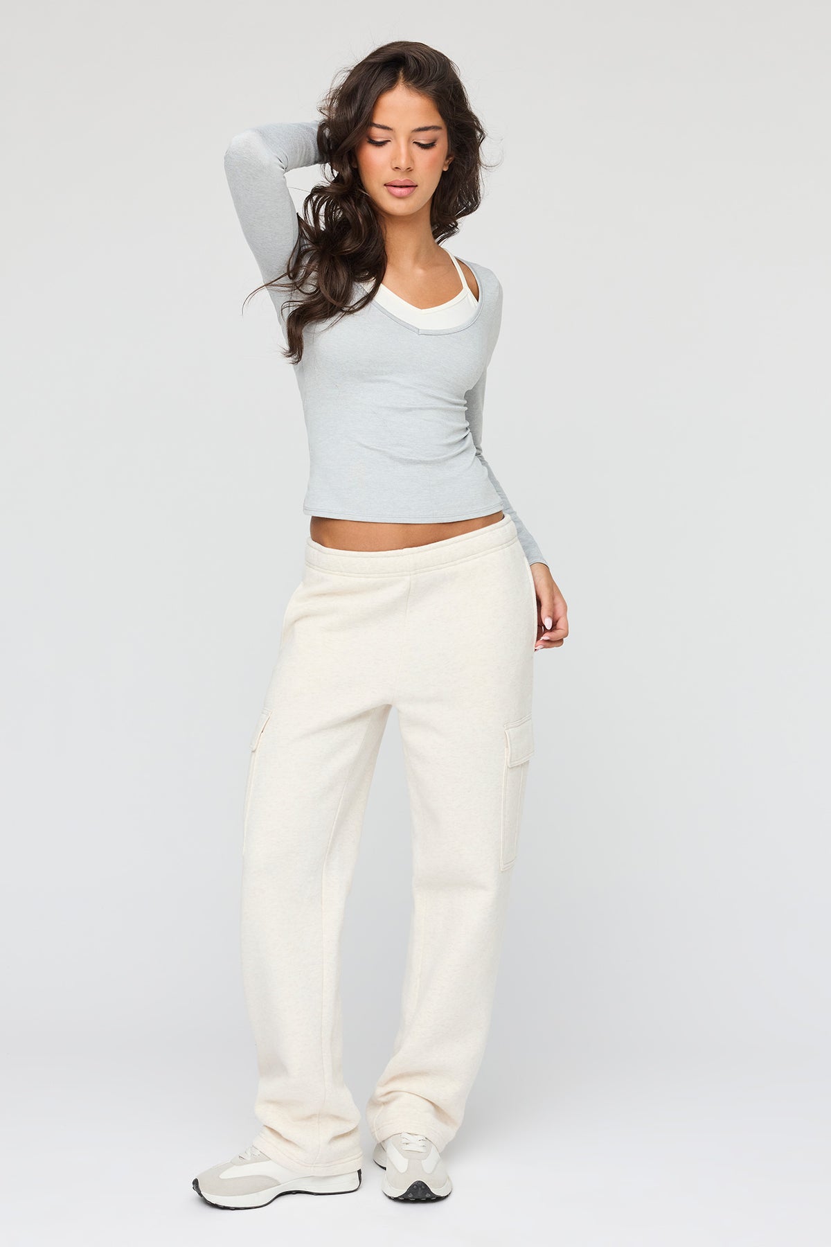 Premium Fleece Grande Cargo Sweatpant - Oatmeal