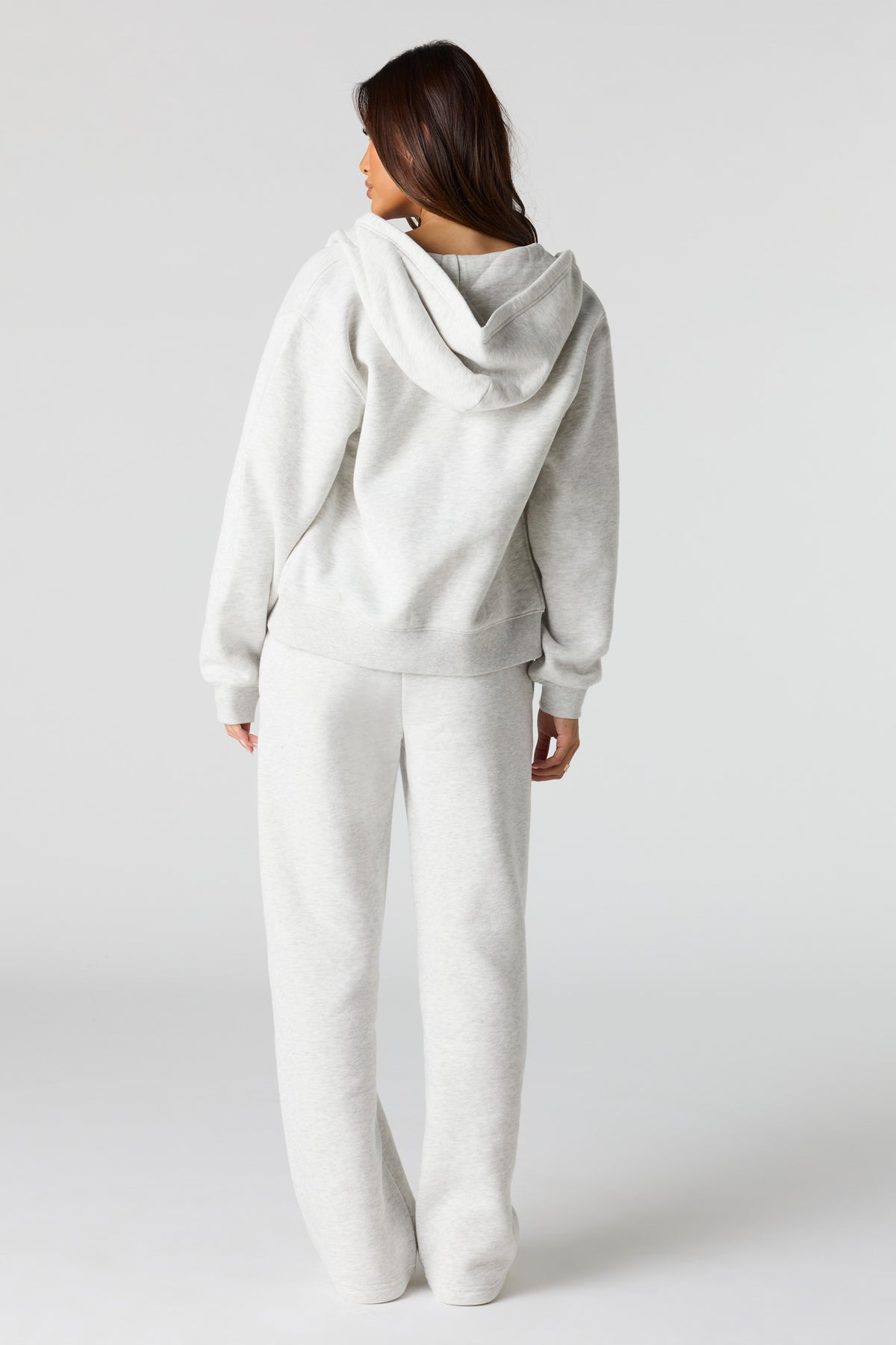 Vue alternative 3. Pantalon d'entraînement à jambe droite en tissu bouclé de luxe