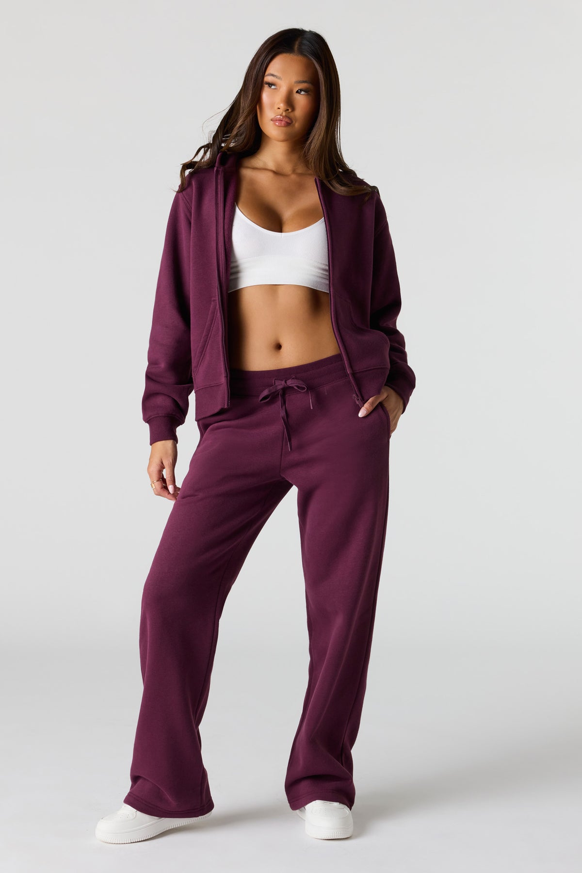 Premium Fleece Classic Straight Leg Sweatpant - Burgundy