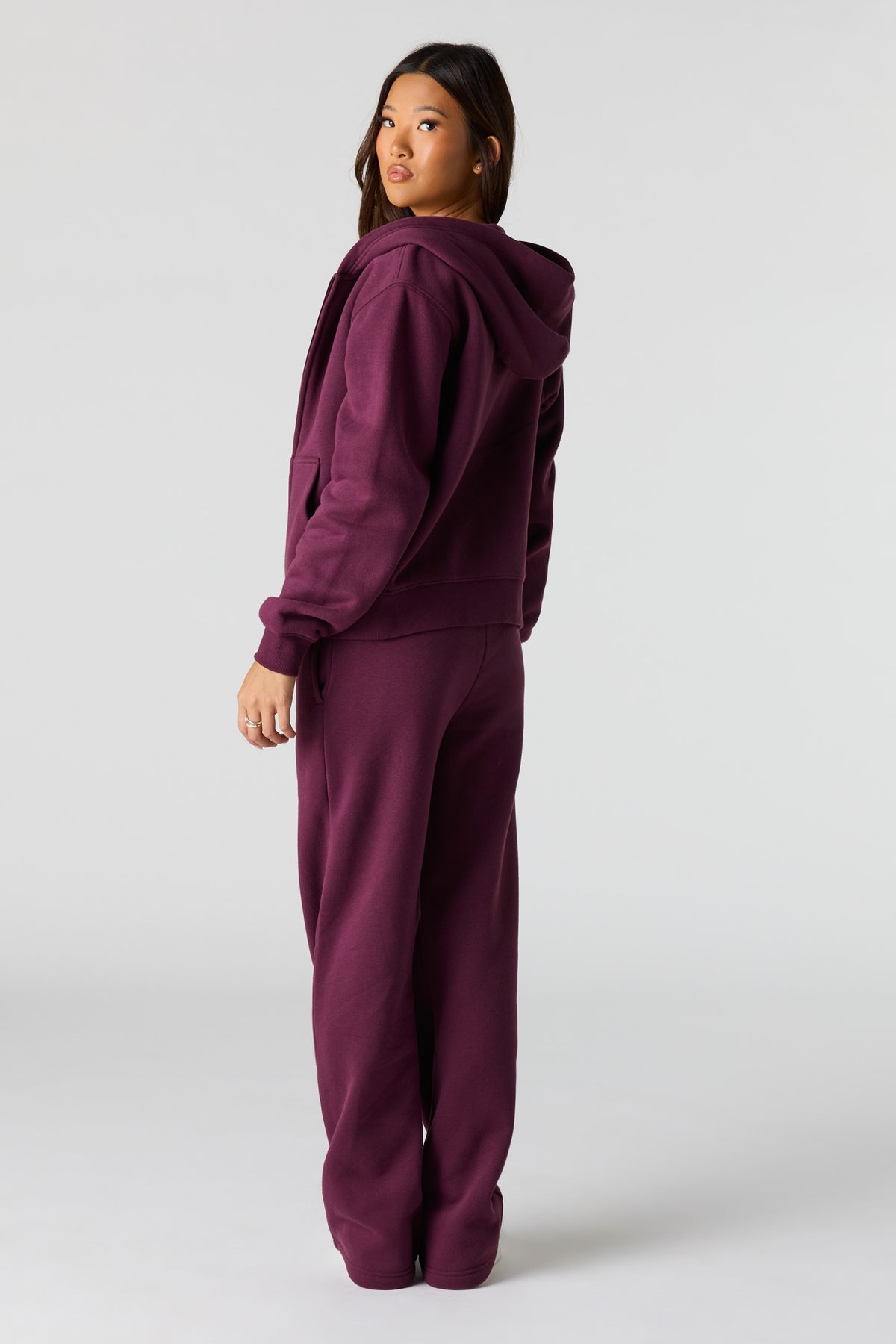 Alt View 3. Premium Fleece Classic Straight Leg Sweatpant - Burgundy