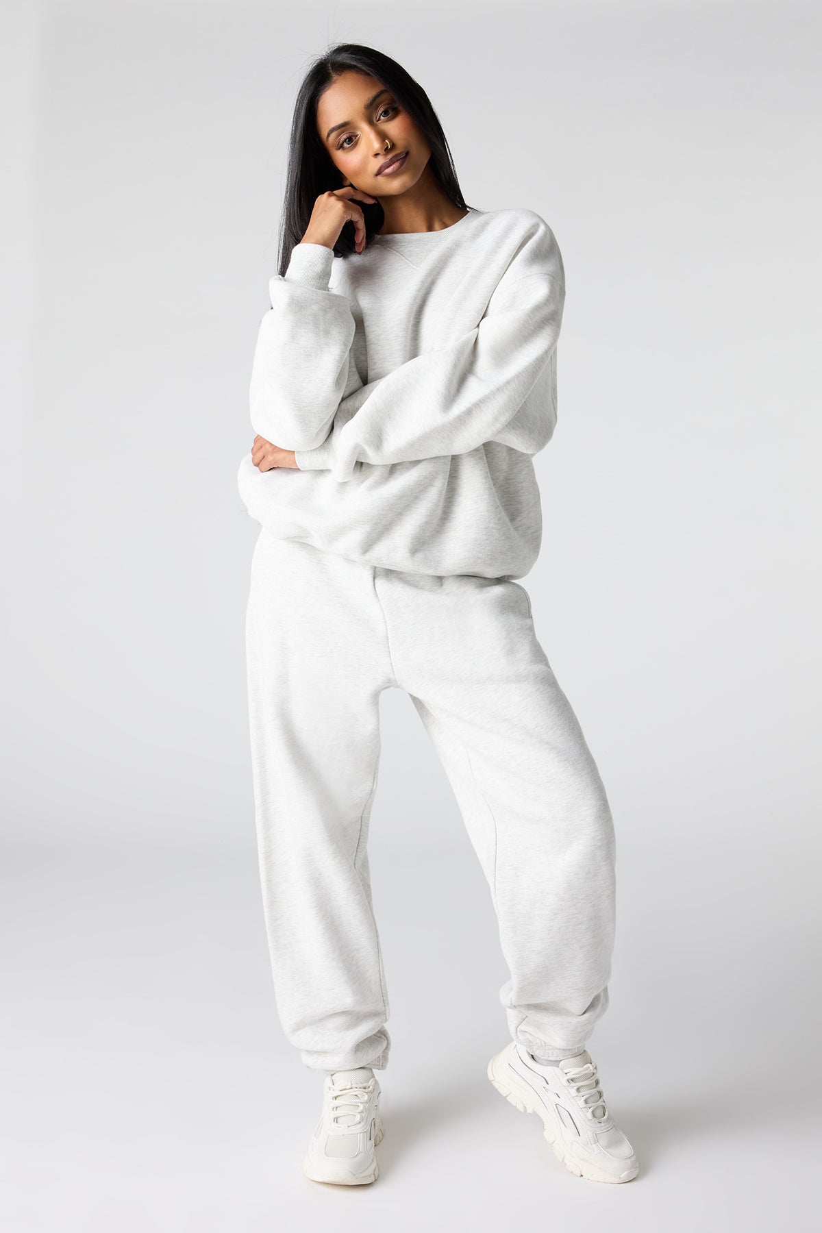 Premium Fleece Grande Jogger - Heather Grey