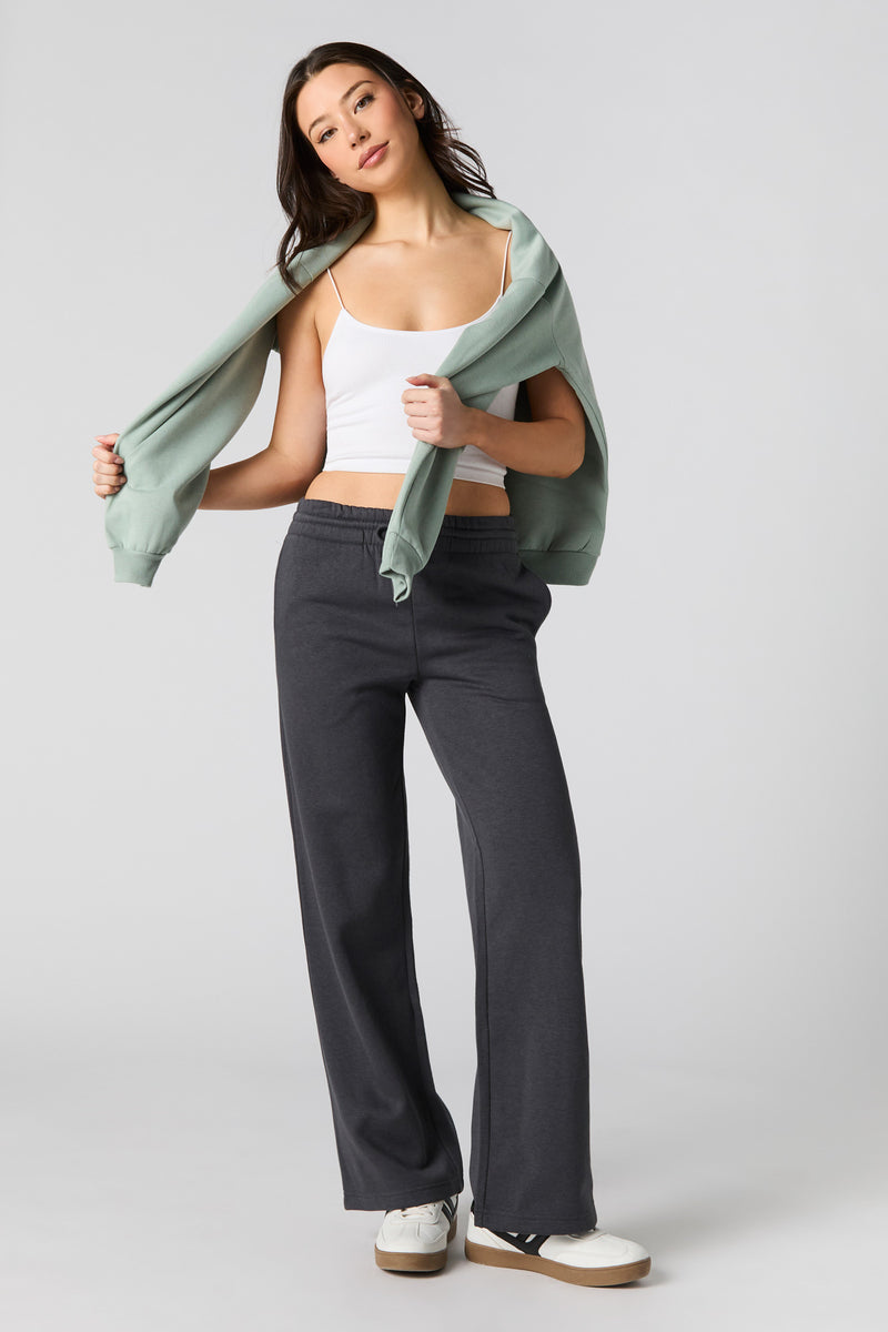 Fleece Wide Leg Sweatpant