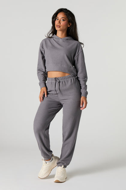 Jogger en tricot gaufré