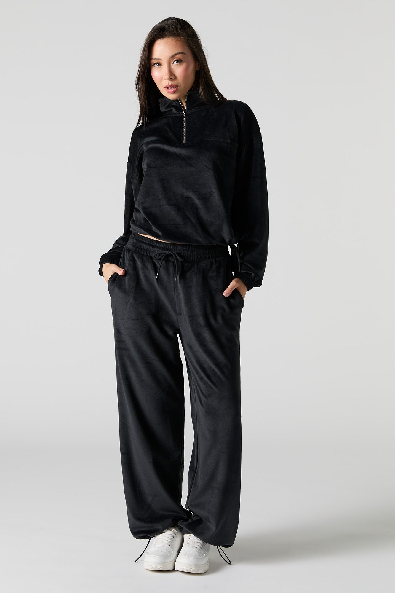 Velour Toggle Hem Sweatpant