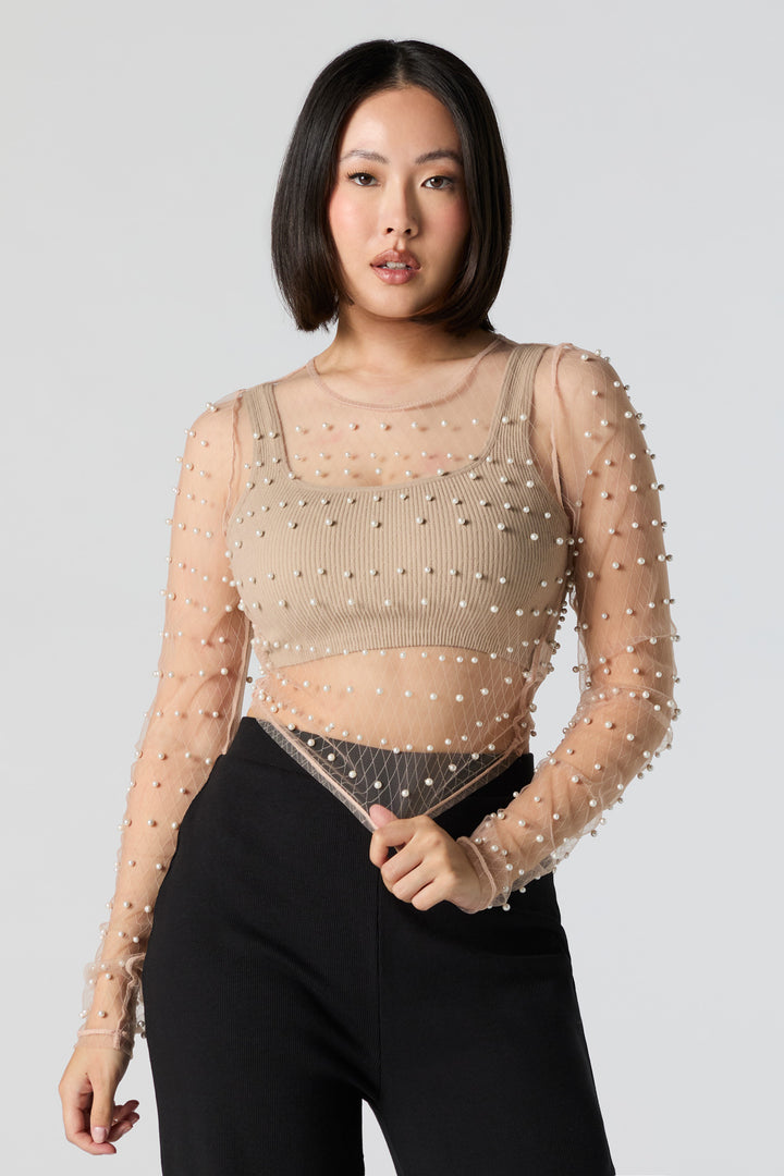 Pearl Crop Top Vogue Boutique One deals Size BNWT