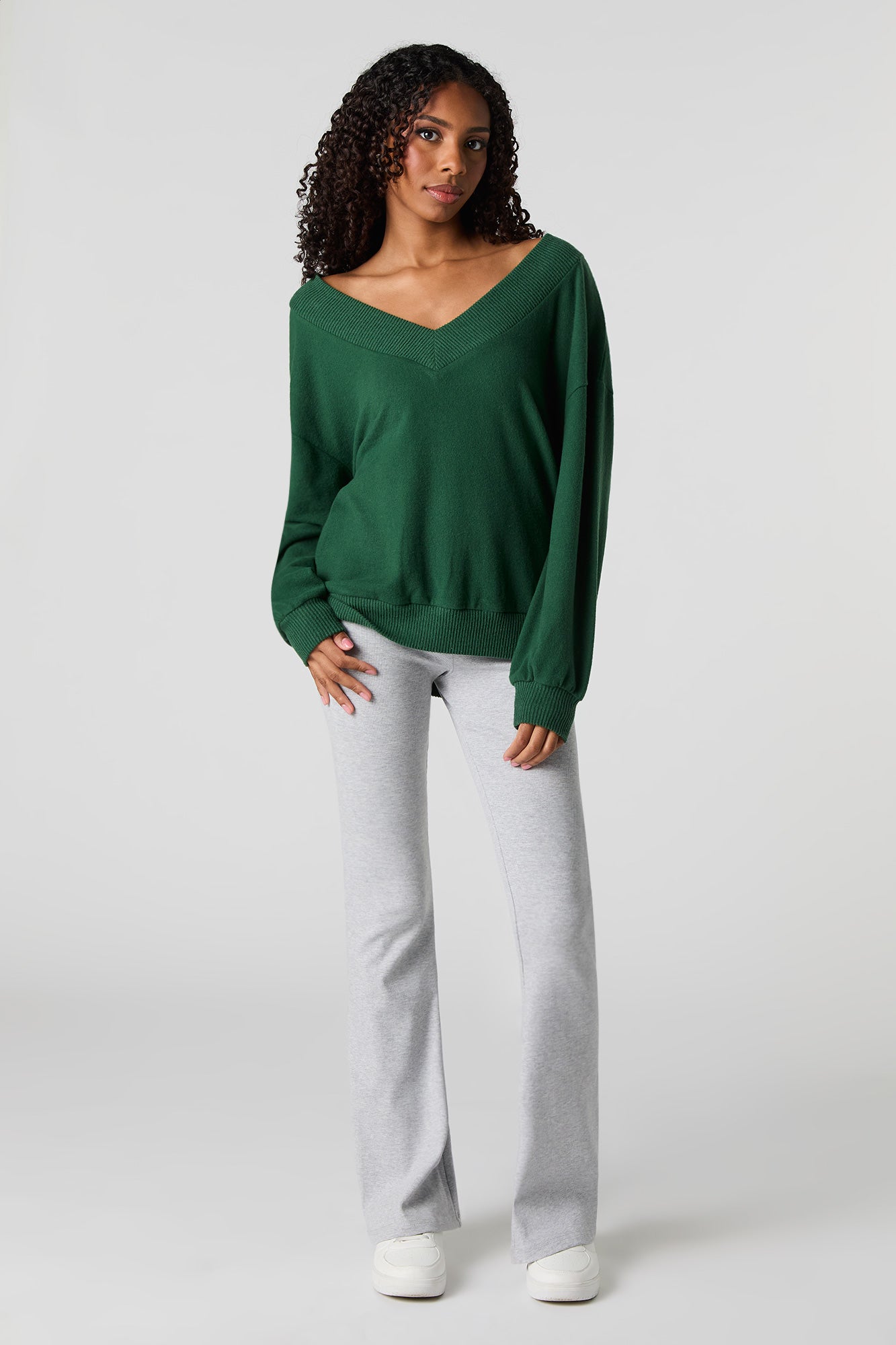 Wide V-Neck Sweater – Urban Planet