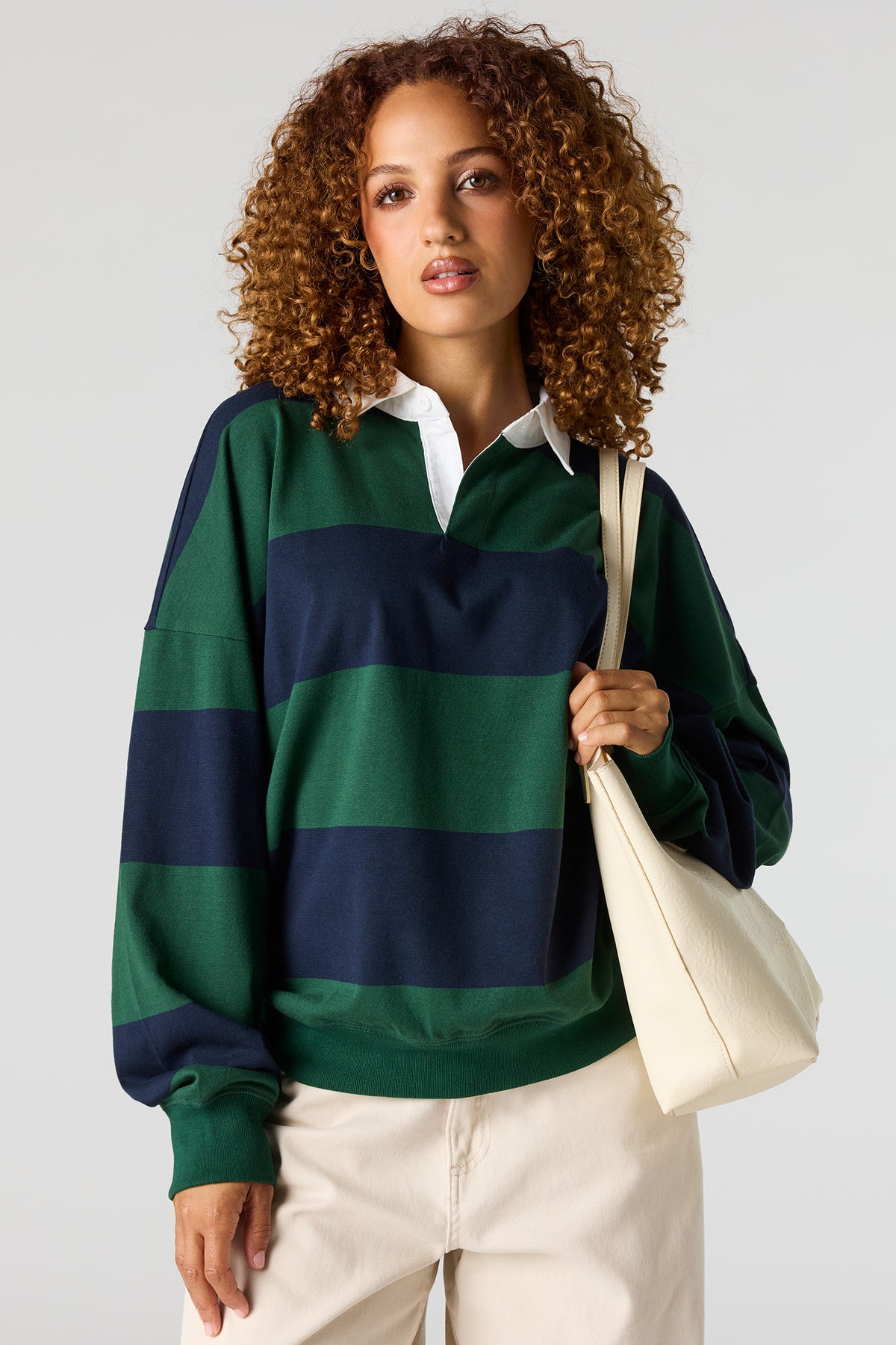 Polo surdimensionné rayé