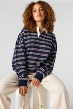 Polo surdimensionné rayé