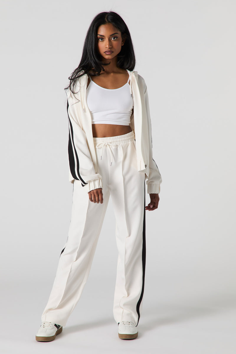 Pantalon Active plissé avec rayures latérales et taille coulissante