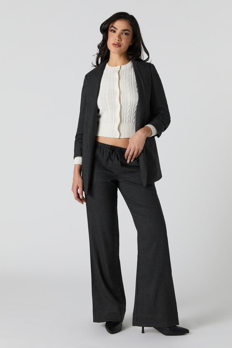 Pantalon habillé évasé à taille coulissante