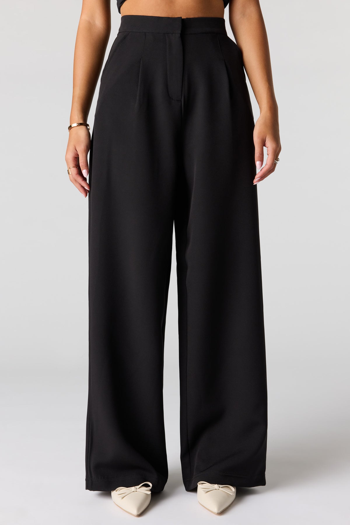 Alt View 2. Wide Leg Dress Pant - Black