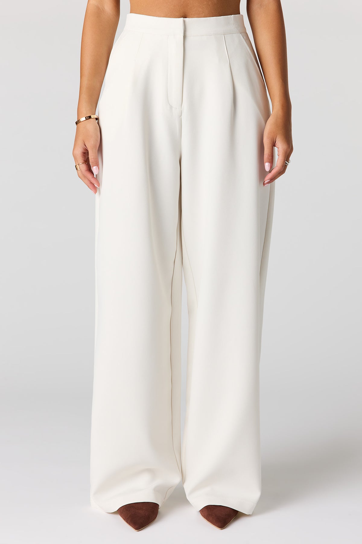 Alt View 2. Wide Leg Dress Pant - White