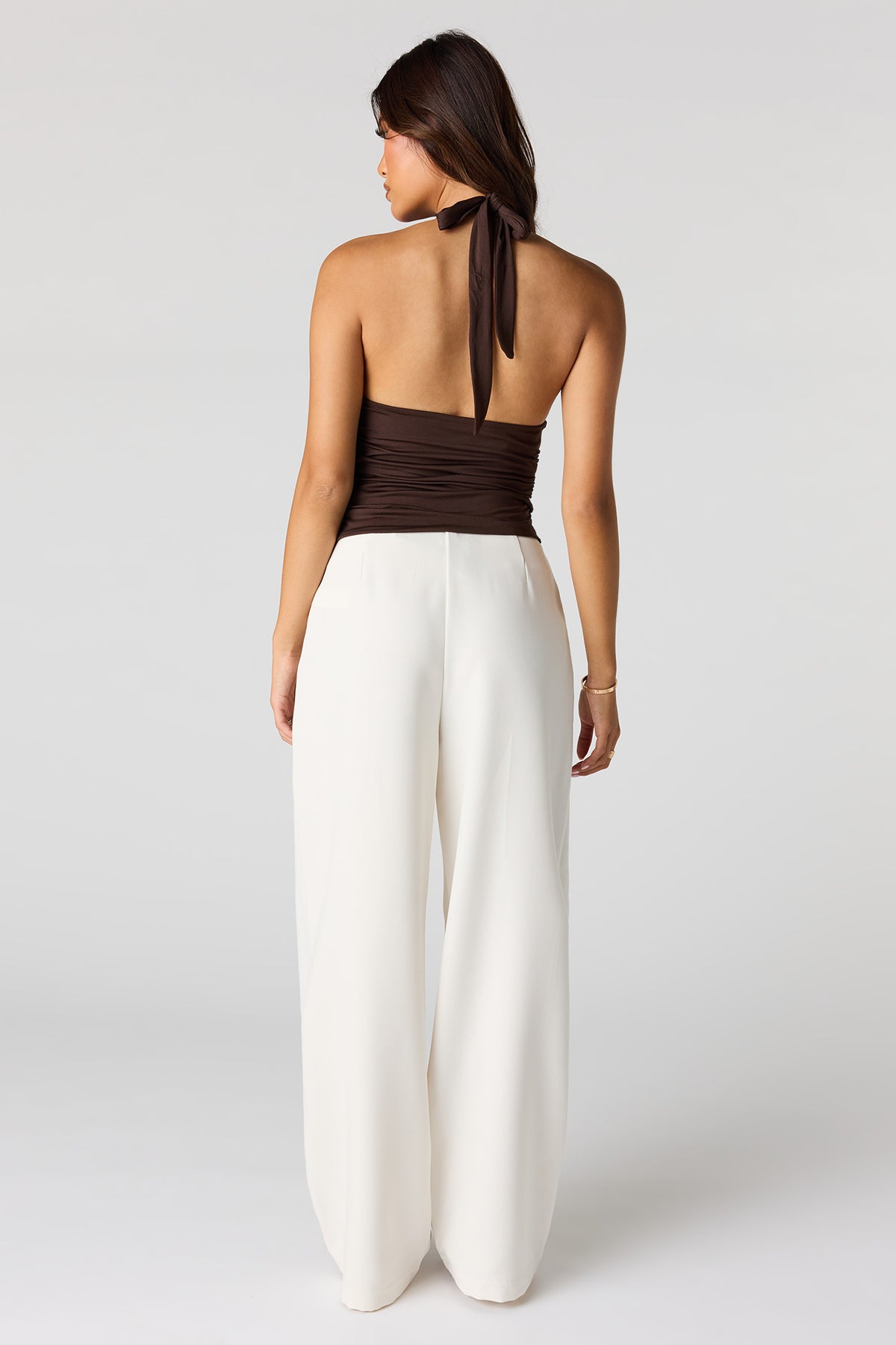Alt View 3. Wide Leg Dress Pant - White