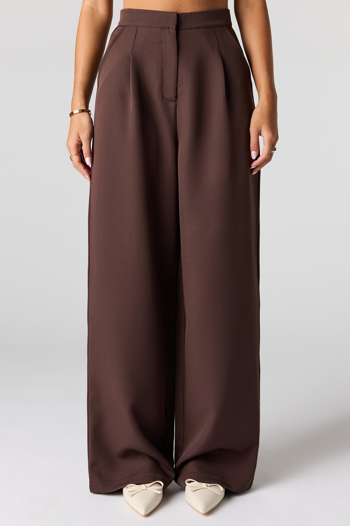 Alt View 2. Wide Leg Dress Pant - Brown