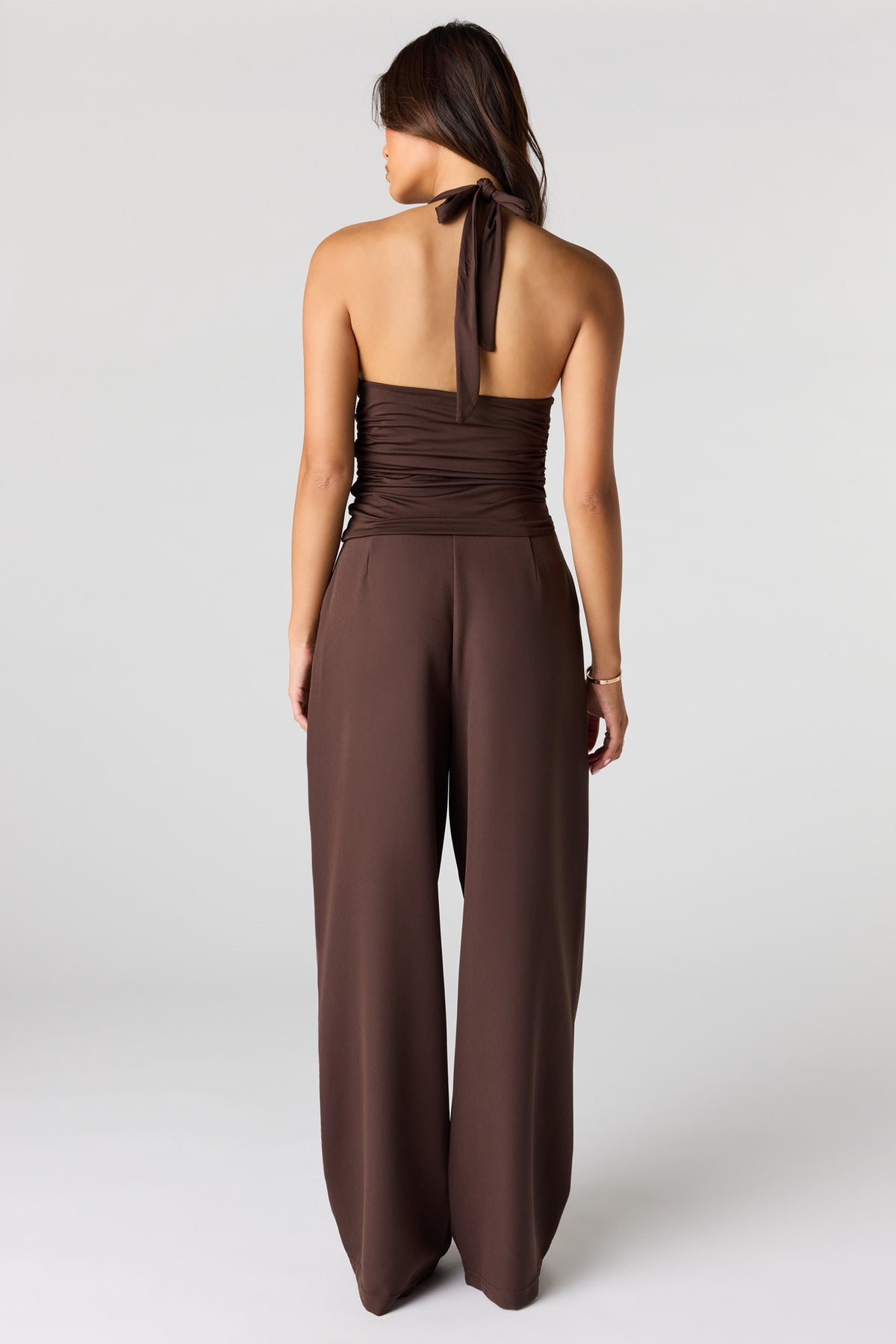 Alt View 3. Wide Leg Dress Pant - Brown