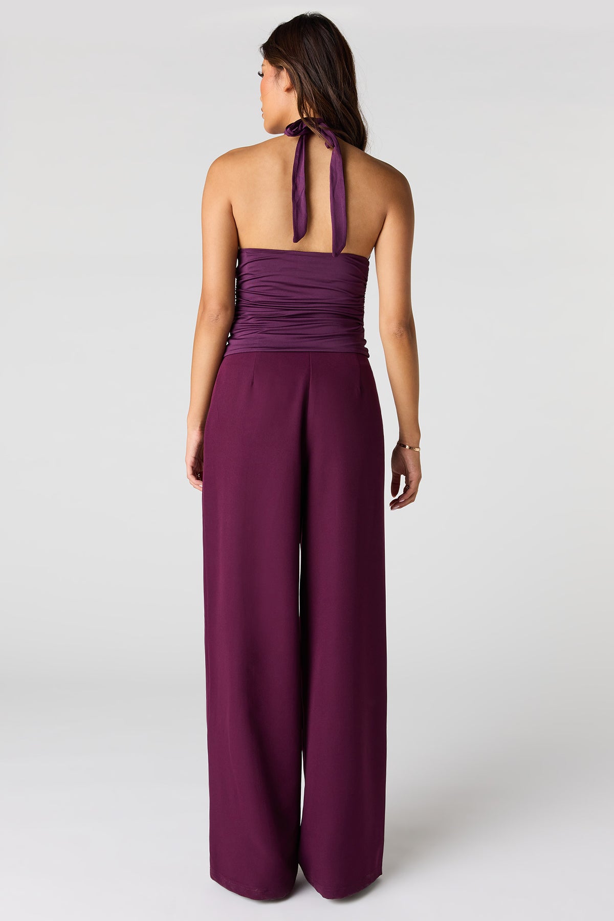 Alt View 3. Wide Leg Dress Pant - Eggplant