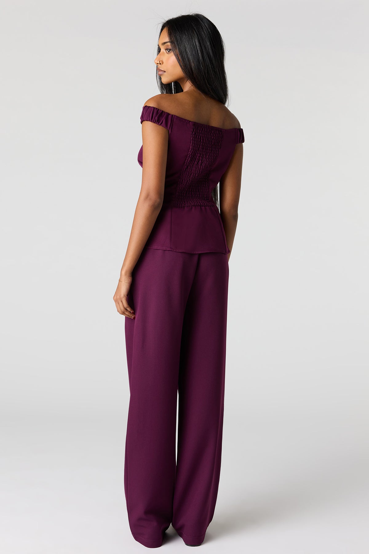 Alt View 3. Straight Leg Dress Pant - Eggplant