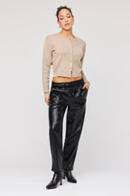 Faux Leather Drawstring Pant