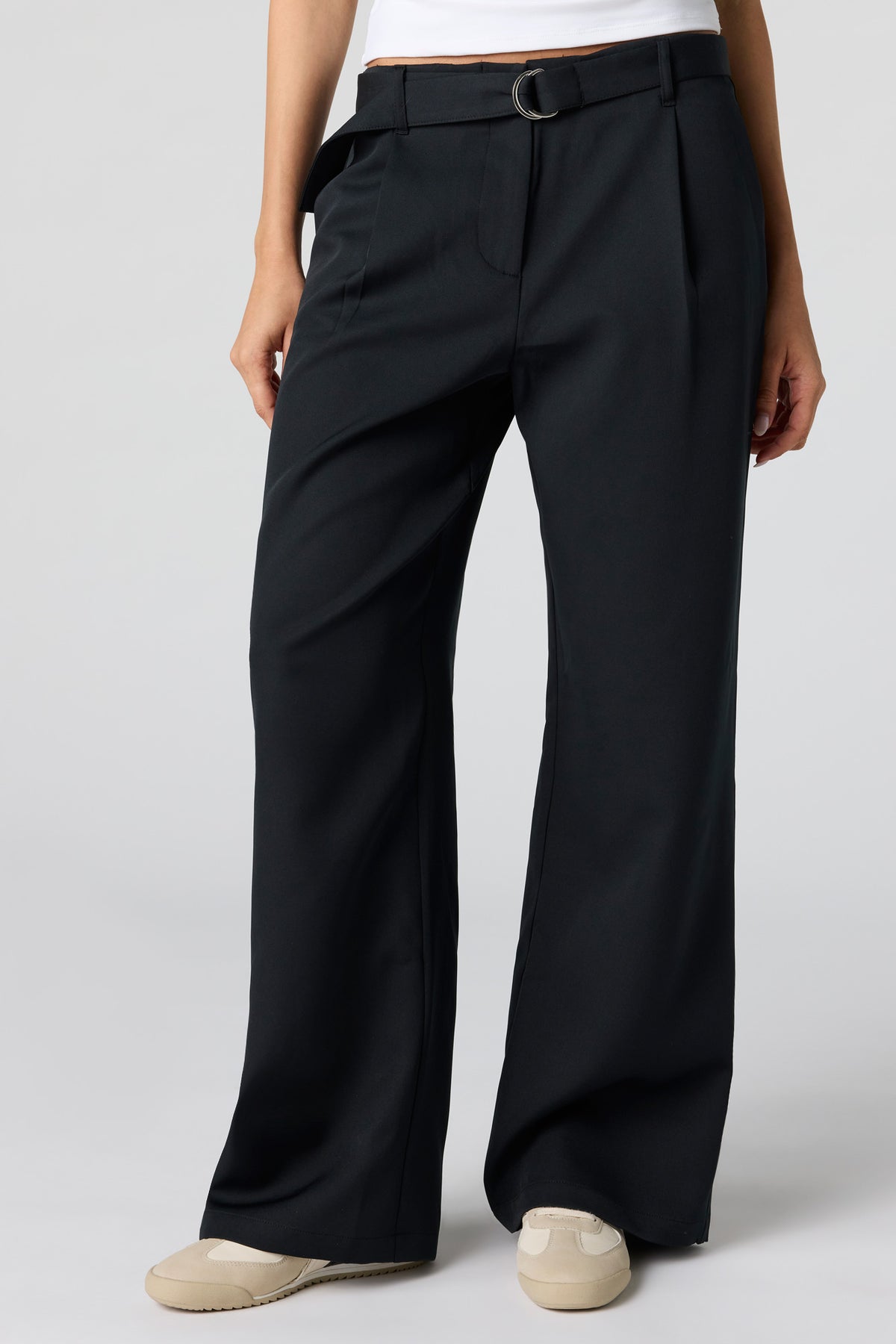 Alt View 2. Belted Straight Leg Dress Pant - Black