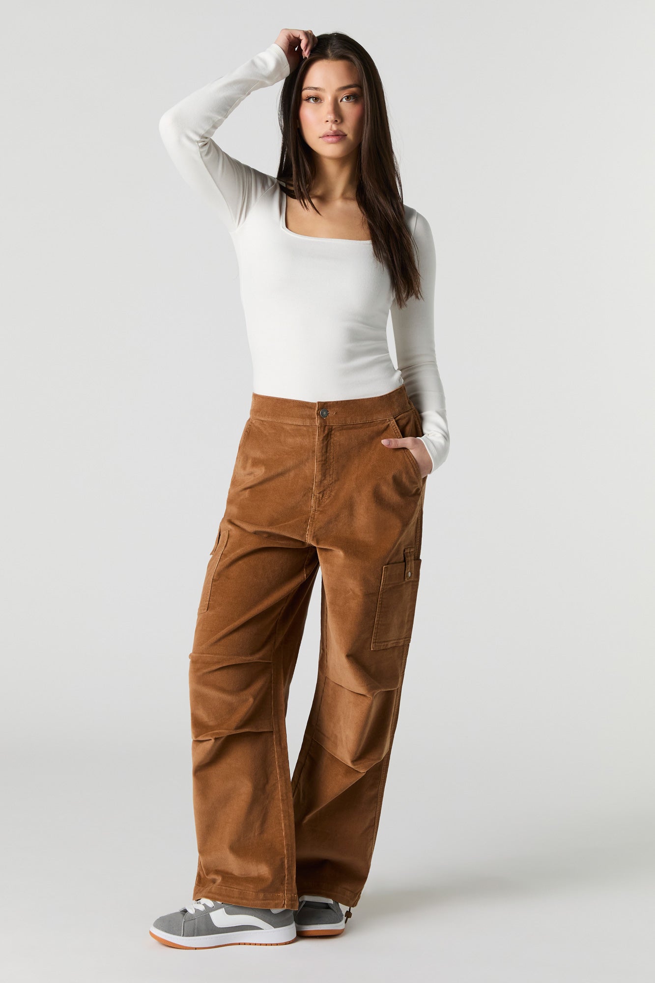 【YOURNUS】Mel Corduroy Crop Cargo Pants product-image-1334949976_860x.