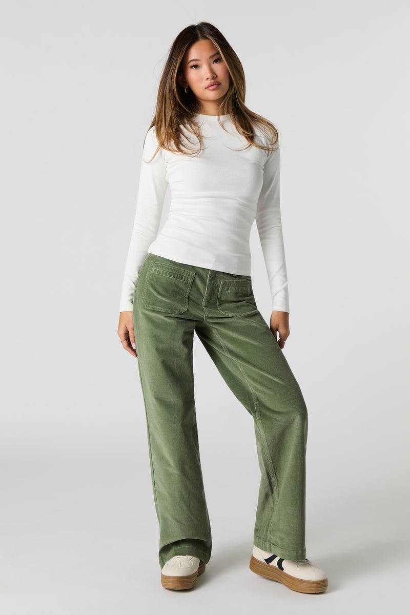 Corduroy Straight Leg Pant