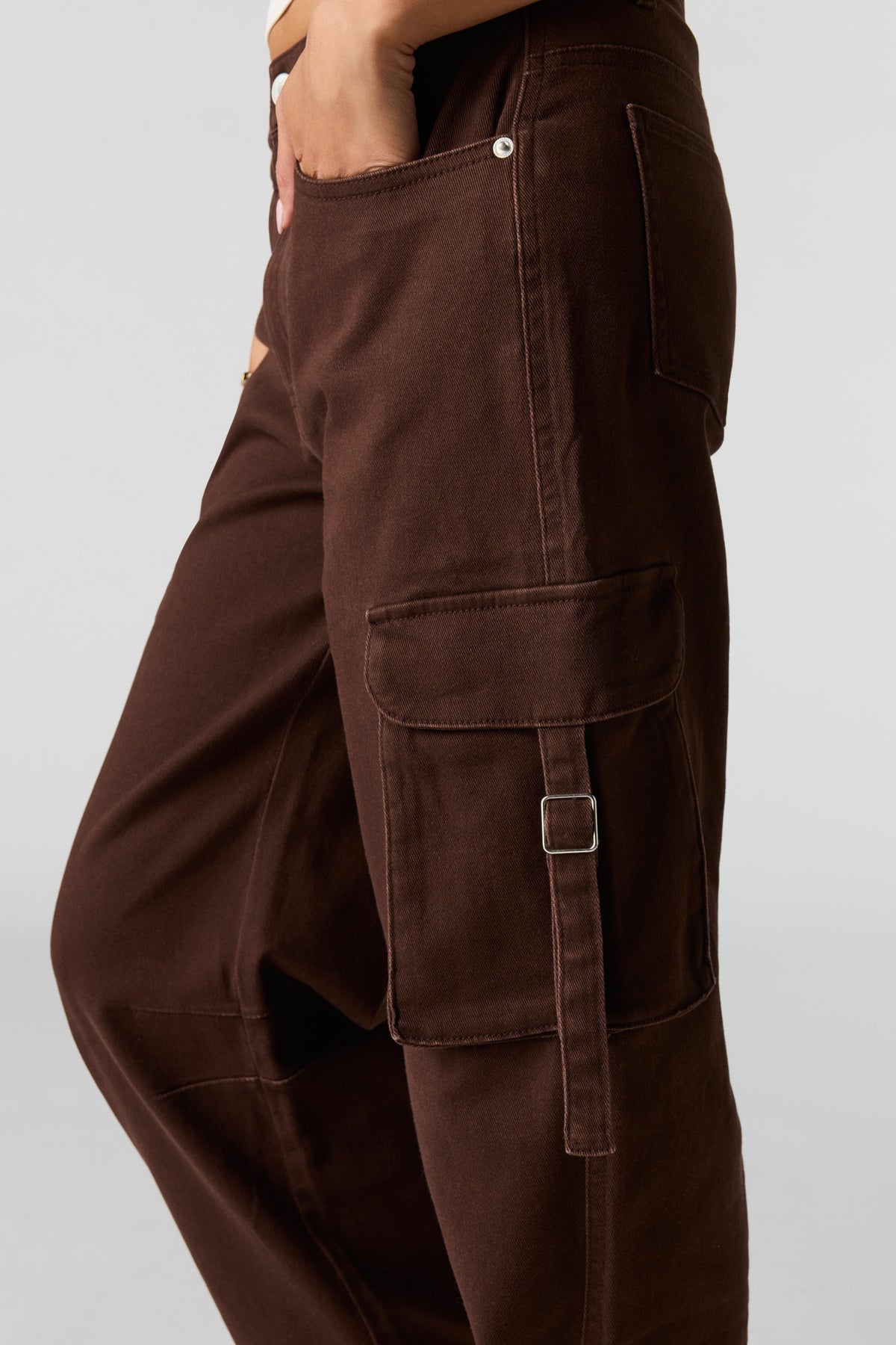 Alt View 4. Low Rise Cargo Pant - Brown