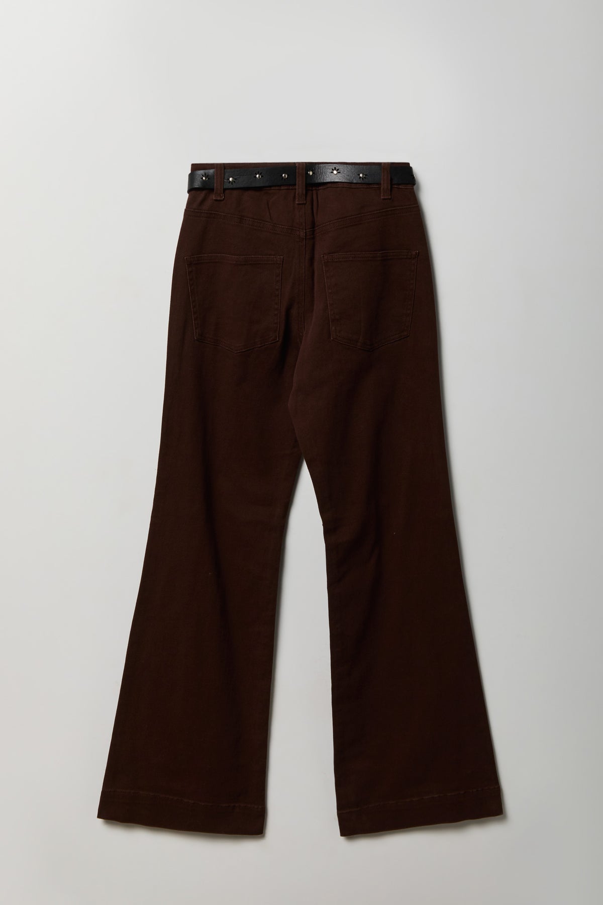 Alt View 2. Belted Flare Pant - Brown