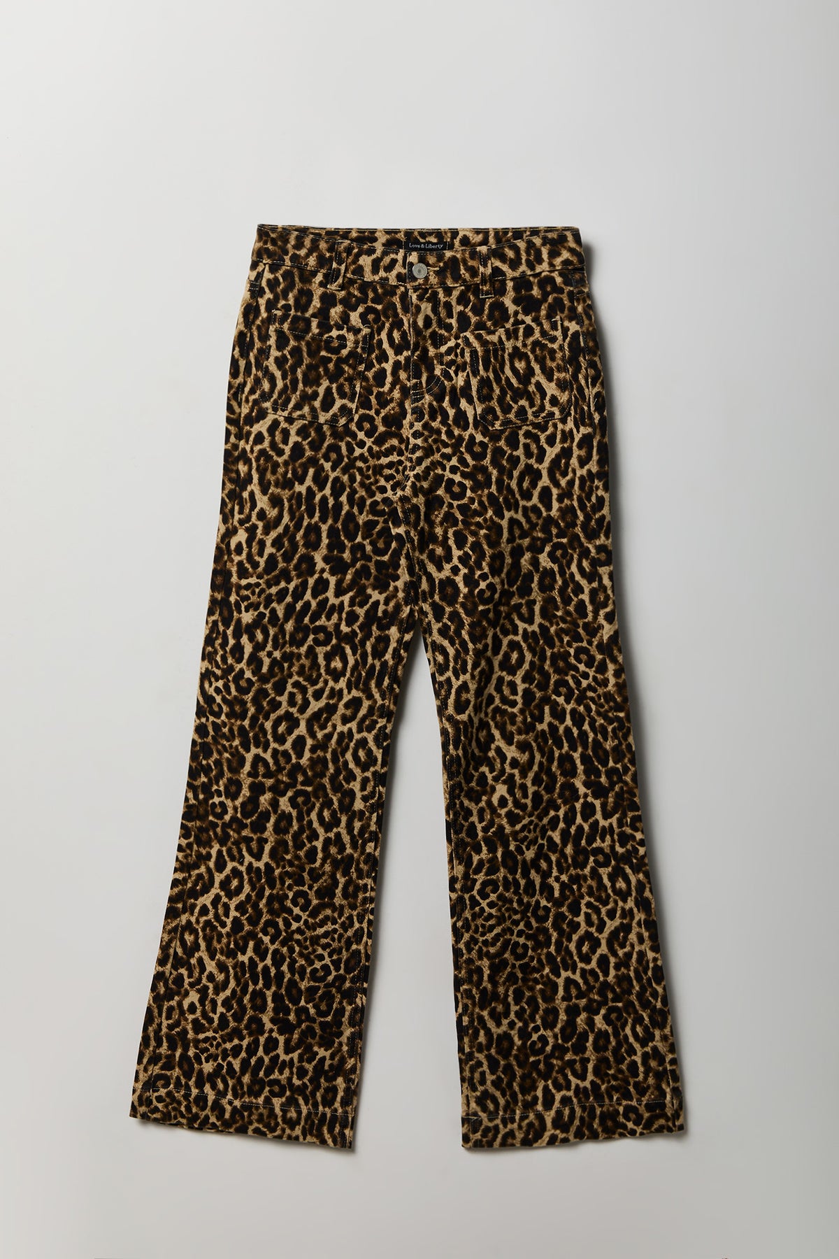 Pantalon à jambe évasée avec ceinture