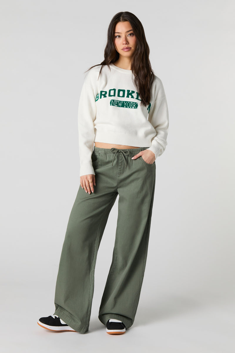 Drawstring Wide Leg Pant
