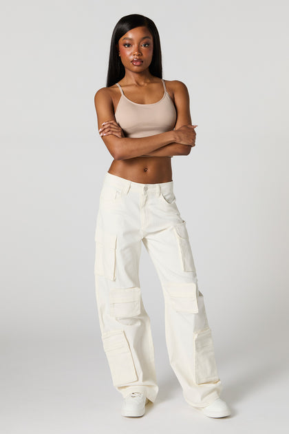 Multi Pocket Straight Leg Cargo Pant