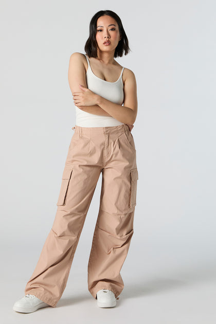 Pantalon cargo avec barillets à l'ourlet