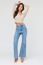 Mid Rise Flare Jean