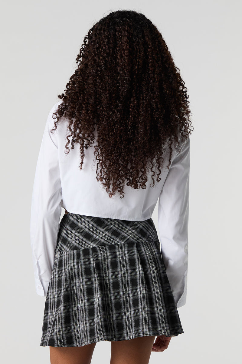 Minijupe-short plissée à carreaux