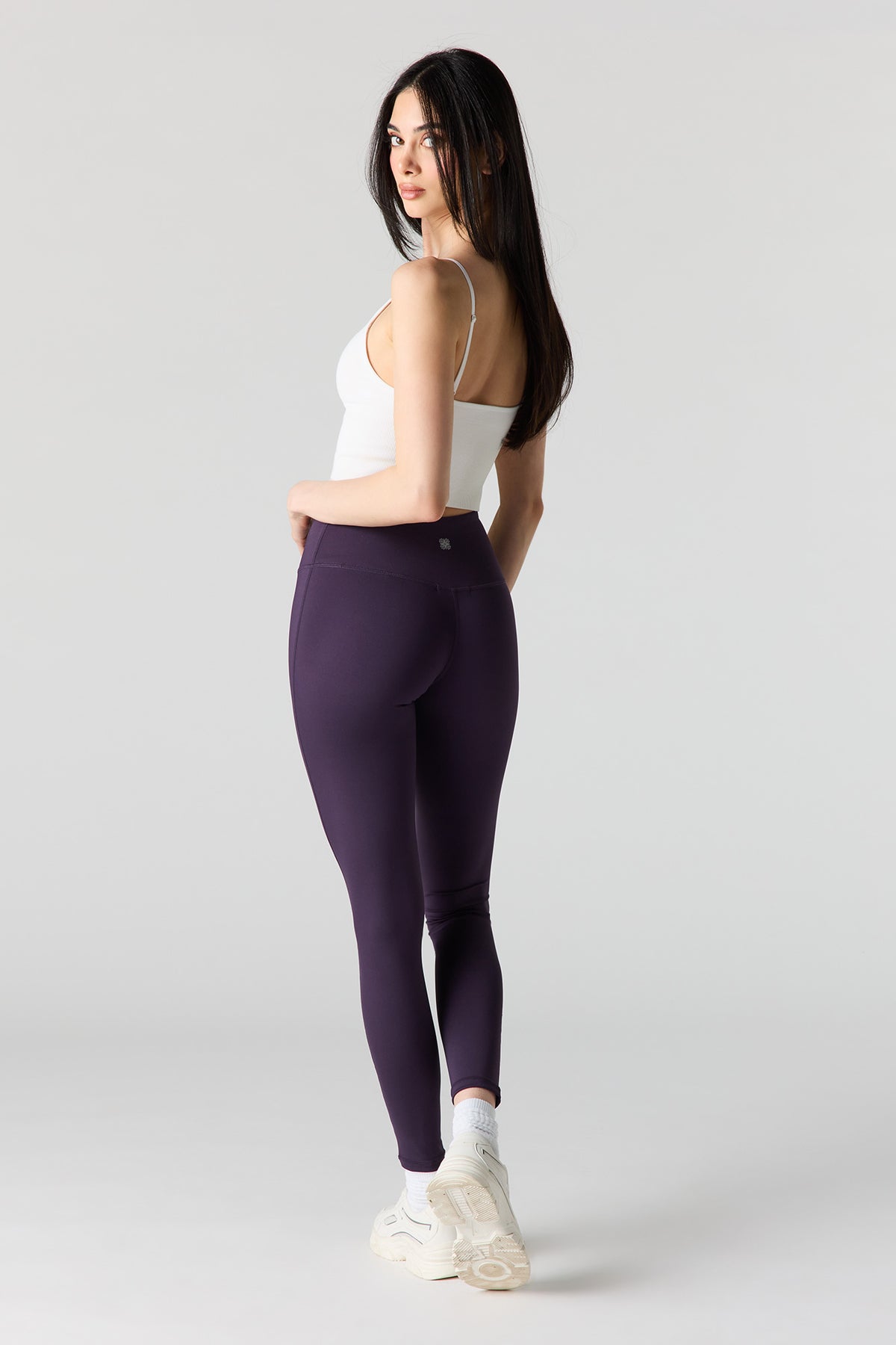 Alt View 3. Active High Density Legging 28" - Purple