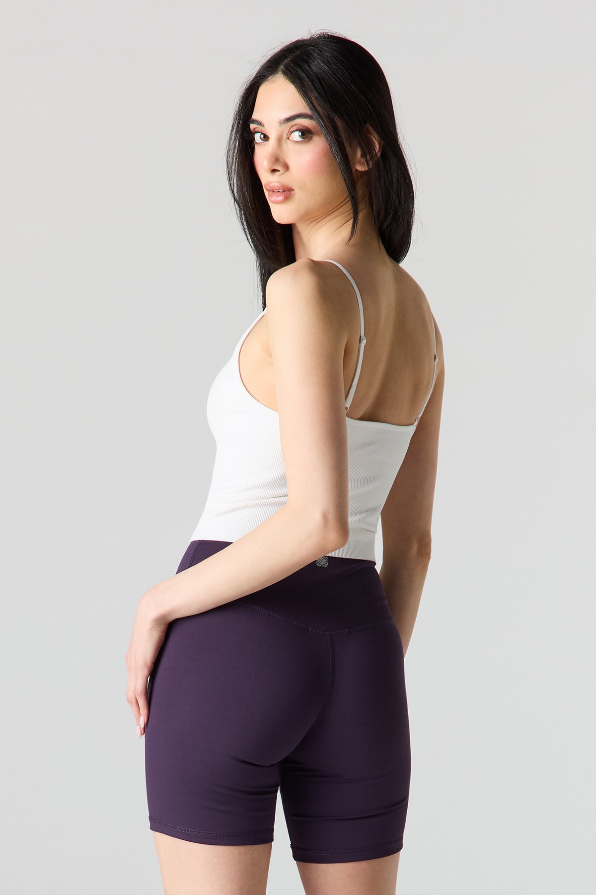 Alt View 2. Active High Density Short 7" - Plum