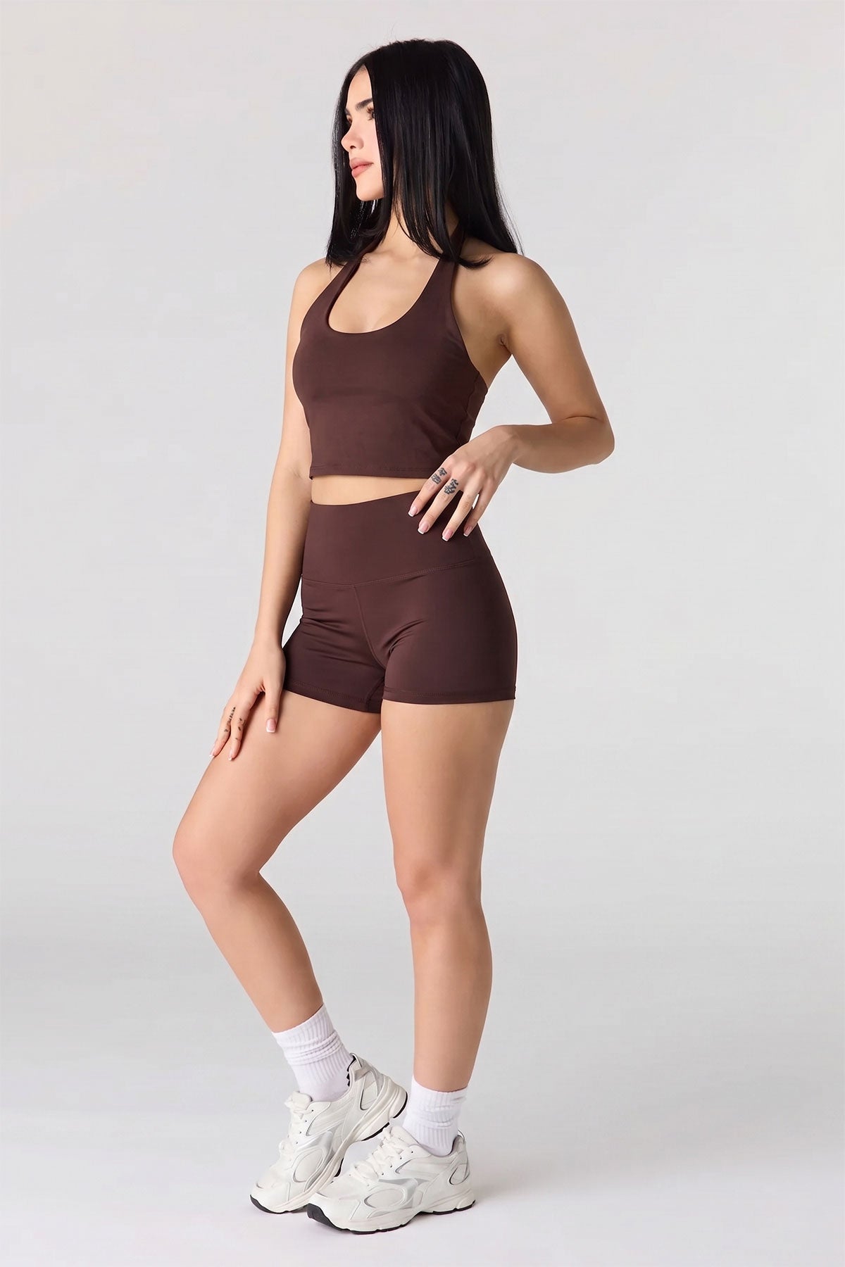 Alt View 3. Active High Density Short 3" - Brown
