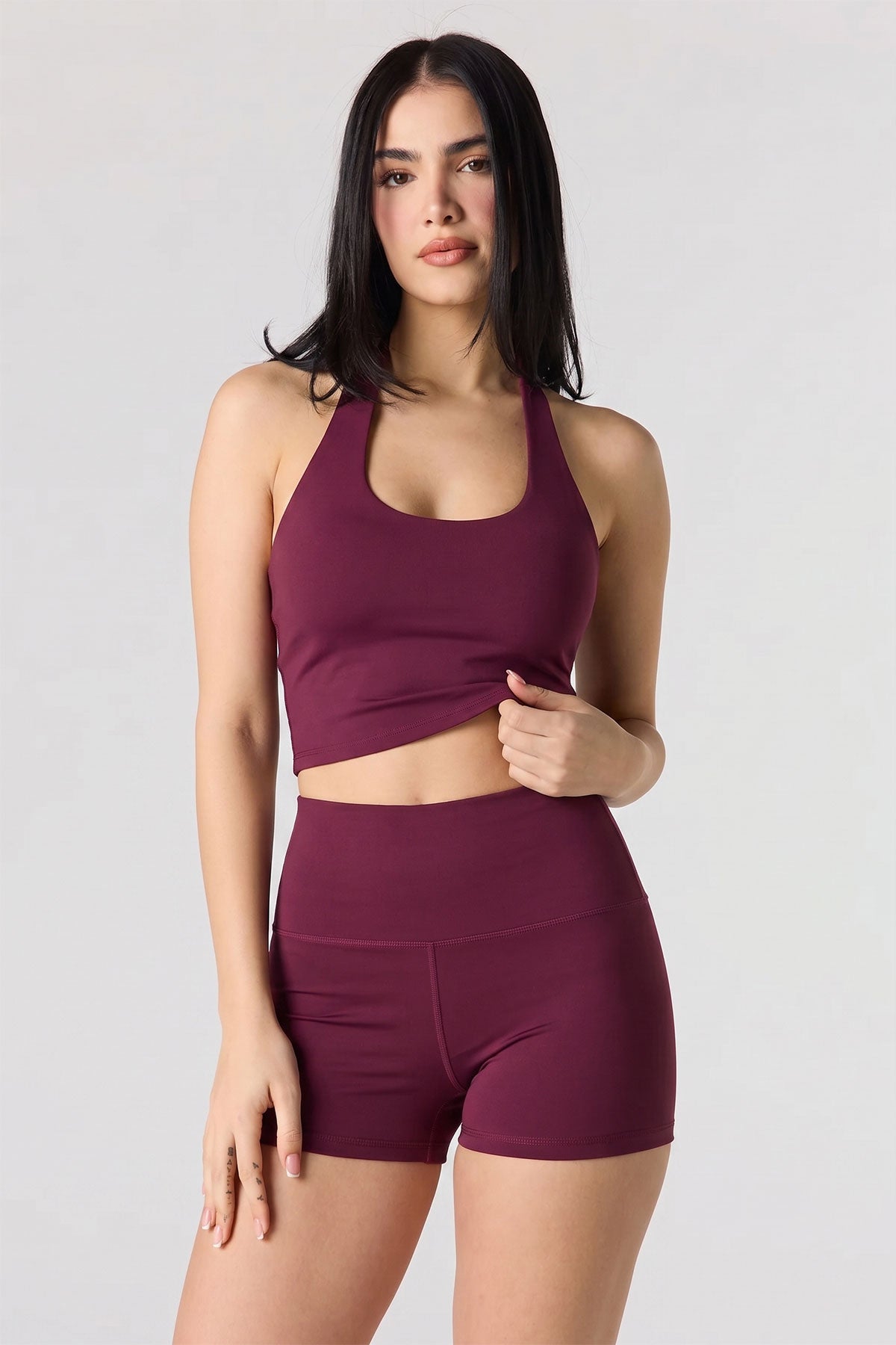 Active High Density Short 3" - Burgundy