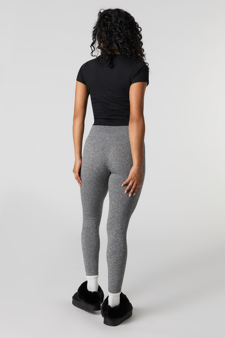 Legging Court Athleta 2 En 1 - Taille Small/Petite, Noir/gris, Sans Couture, Occasion Très Bon état
