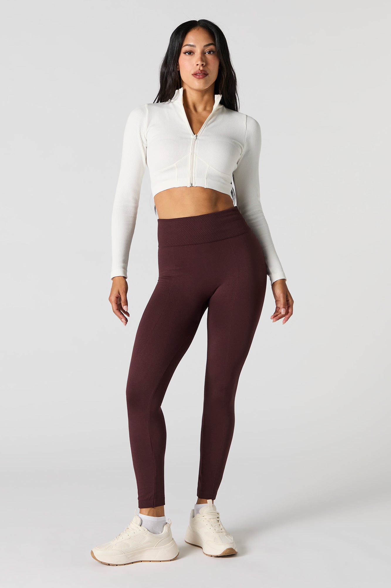 Legging Active en molleton avec coutures visibles