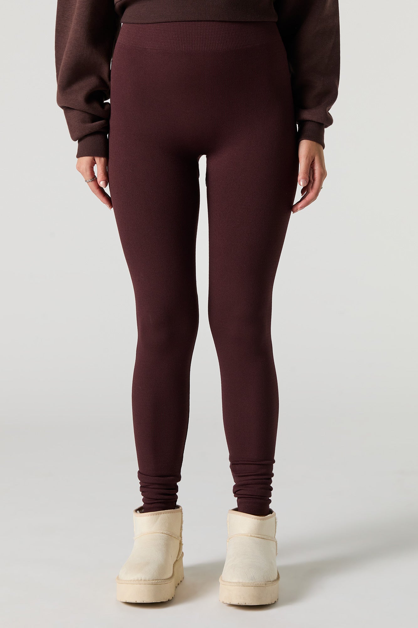 Legging doublé de similifourrure