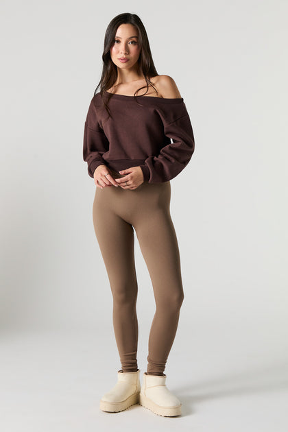 Faux fur lined leggings hotsell