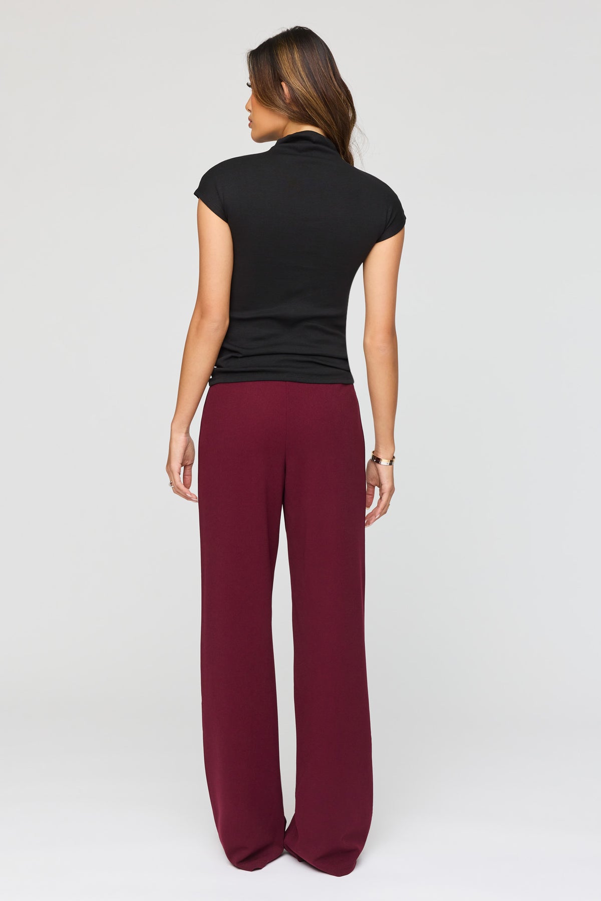 Alt View 3. Straight Leg Dress Pant - Burgundy