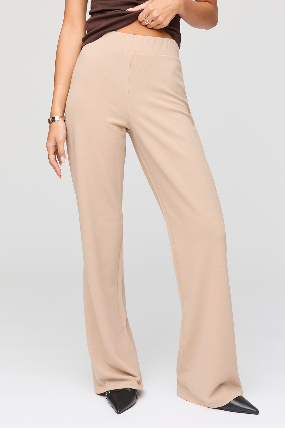Alt View 2. Straight Leg Dress Pant - Taupe