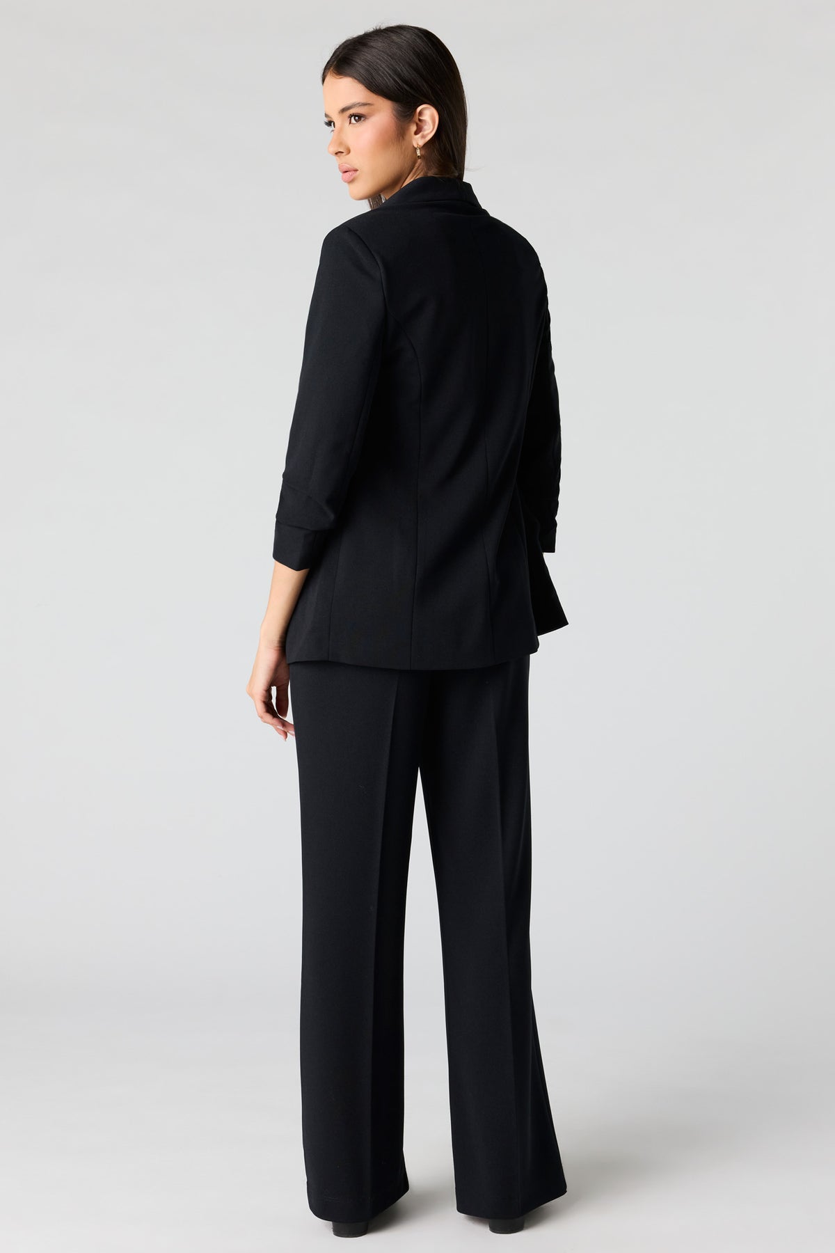 Alt View 3. Low Rise Straight Leg Dress Pant - Black