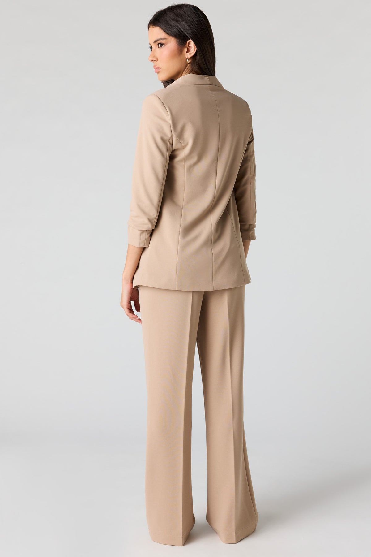 Alt View 3. Low Rise Straight Leg Dress Pant - Mushroom
